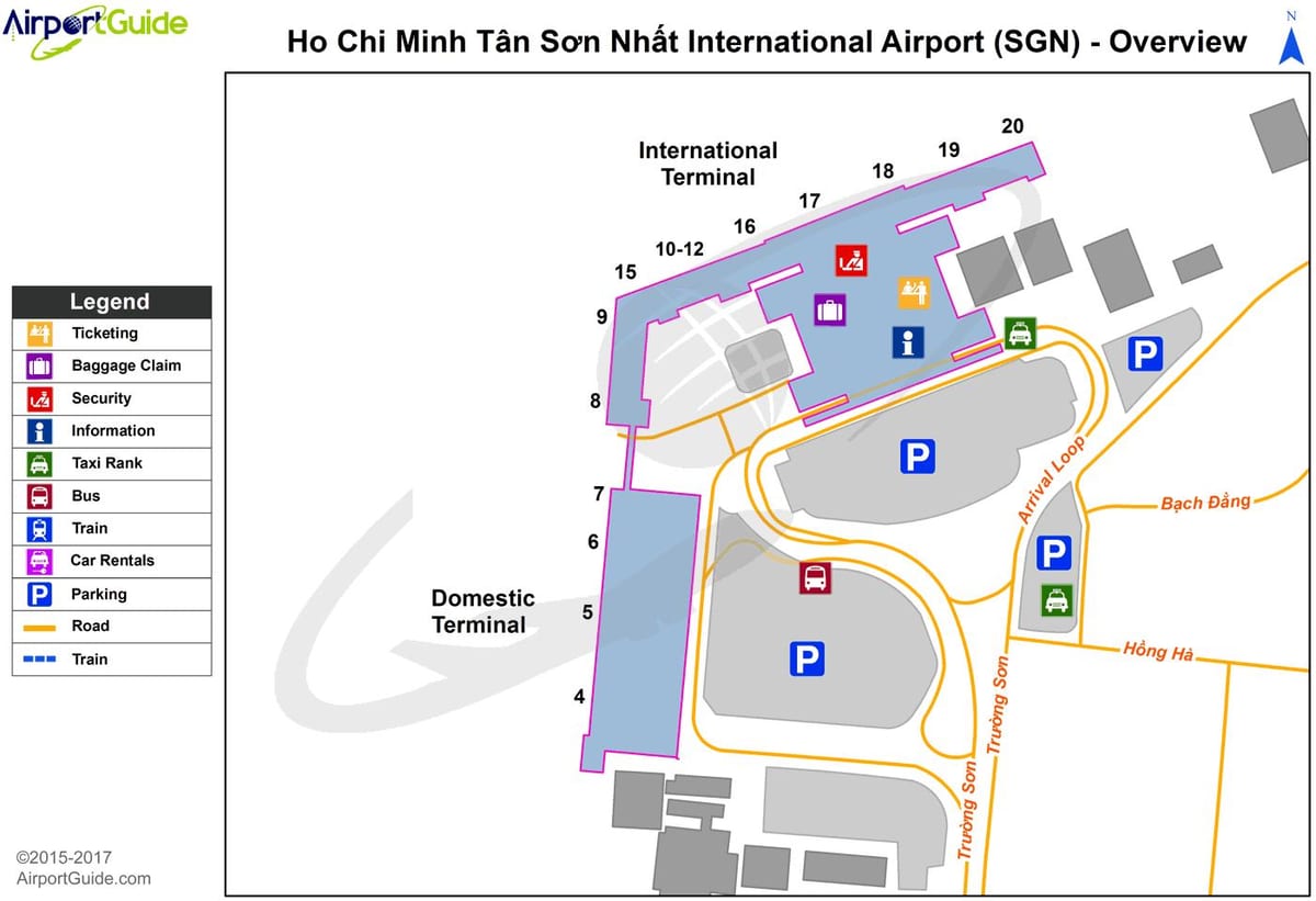 tan son nhat international airport sulla mappa