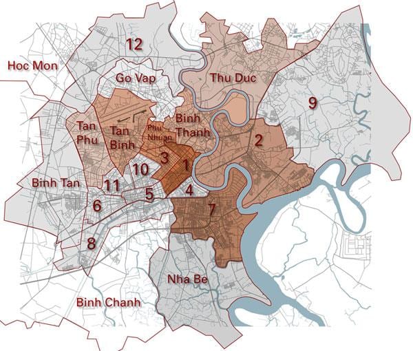 distretto mappa saigon