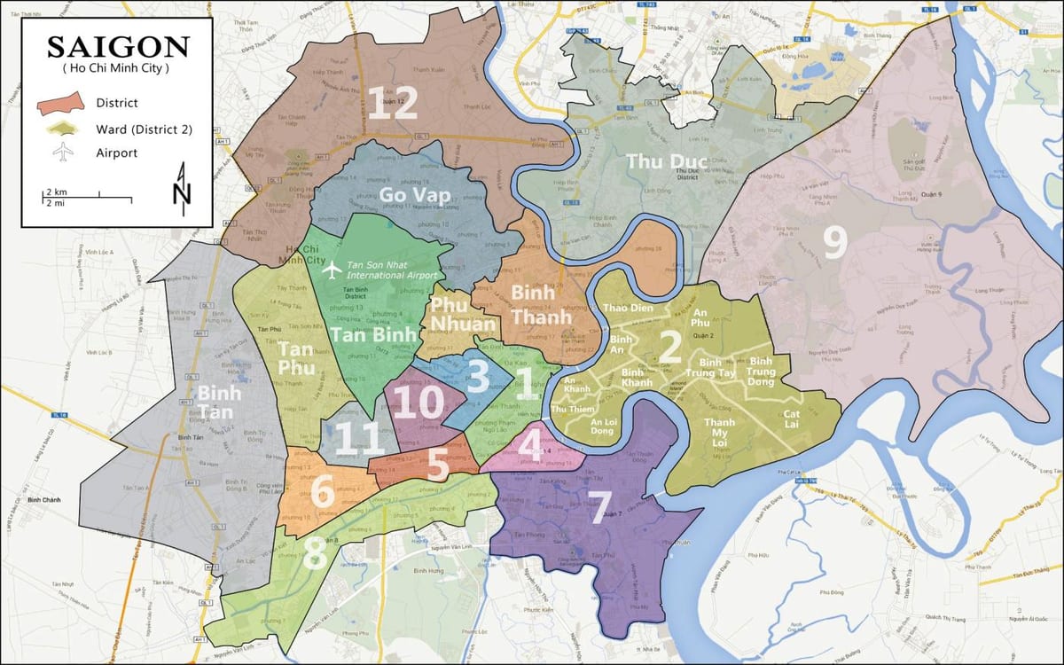 distretto mappa di ho chi minh