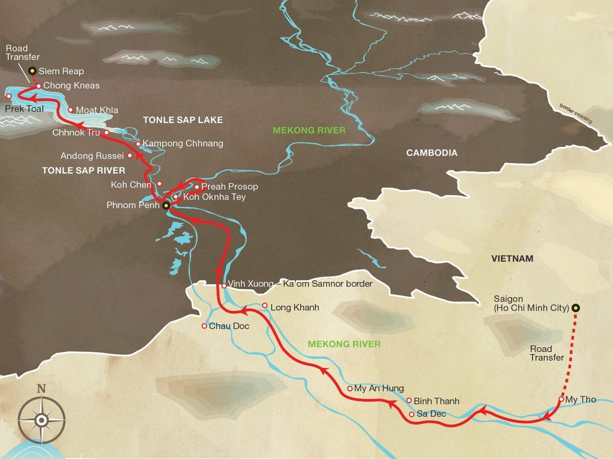 Mappa di fiume saigon 