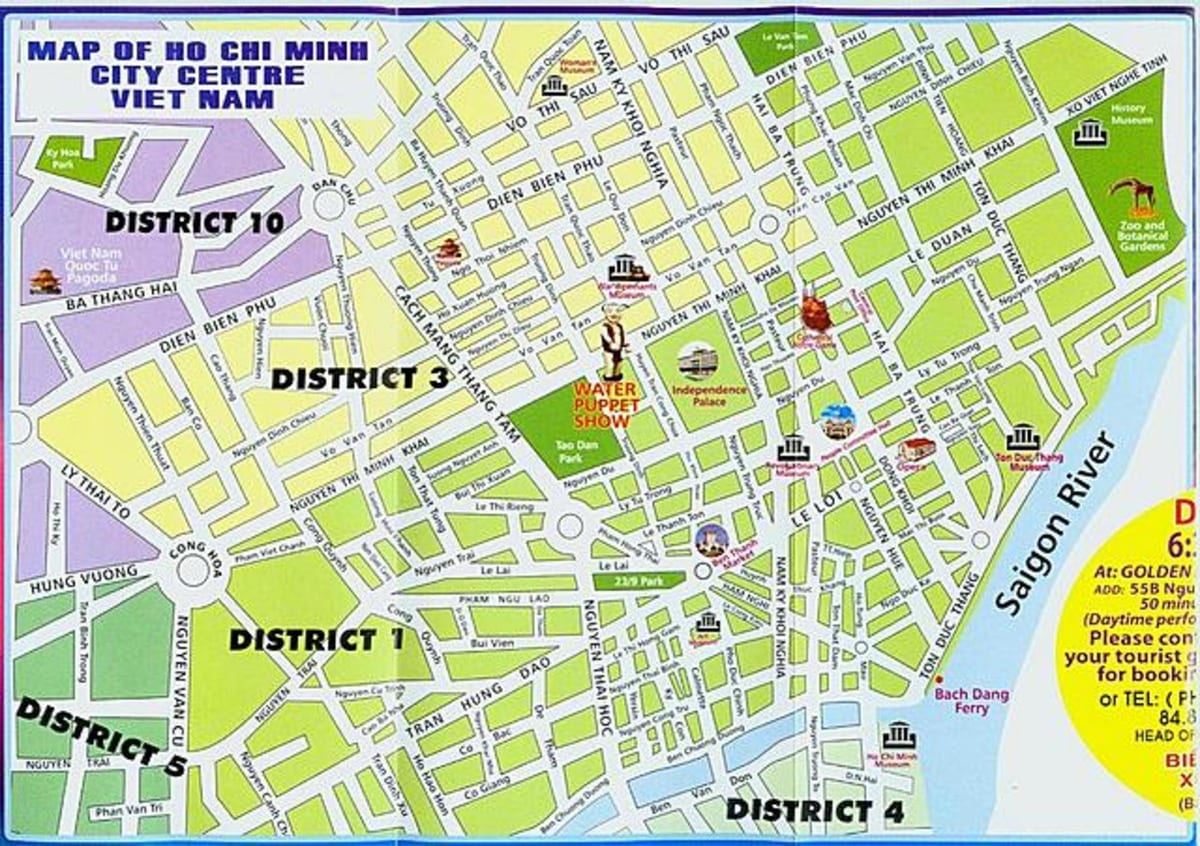 Mappa della città di ho chi minh city center