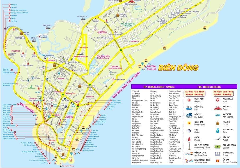 Mappa della città di ho chi minh city port