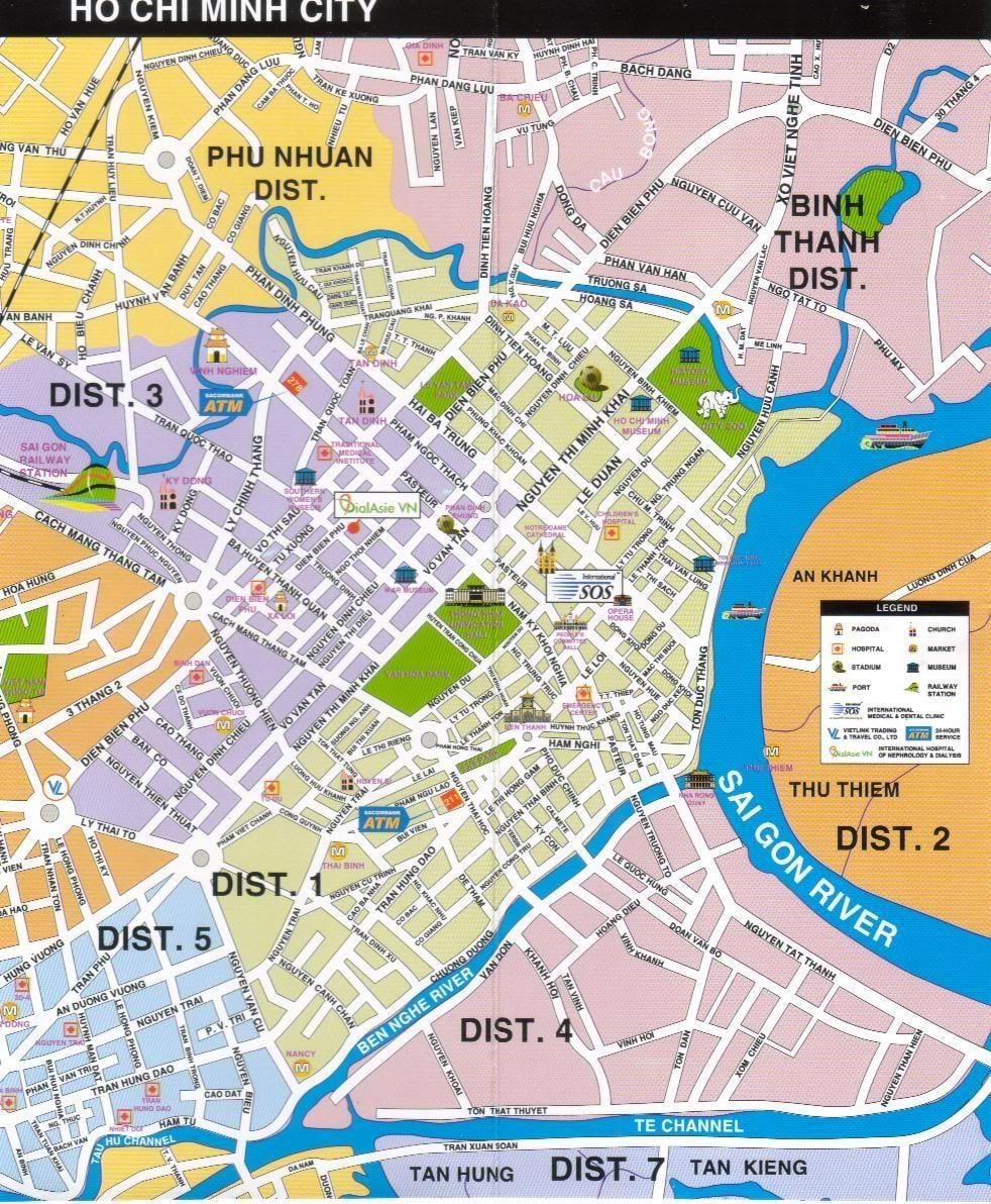 ho chi minh city attrazioni turistiche mappa