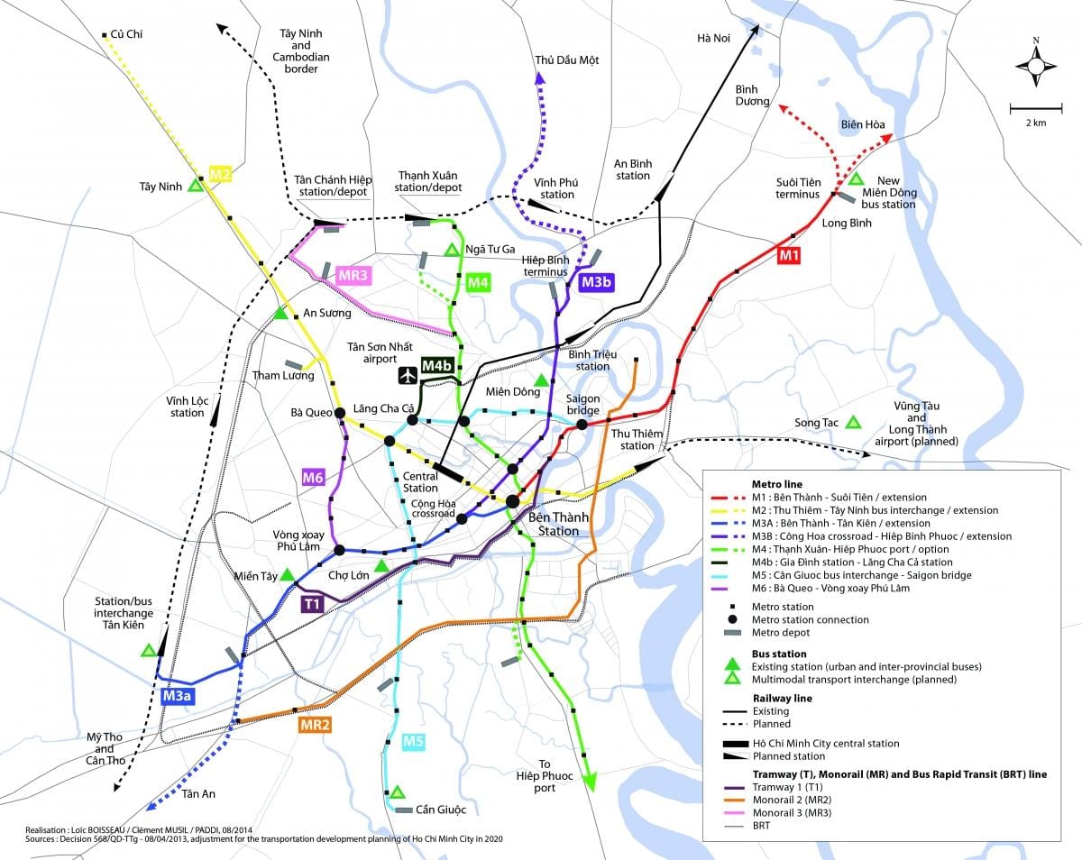 ho chi minh city mappa della metropolitana
