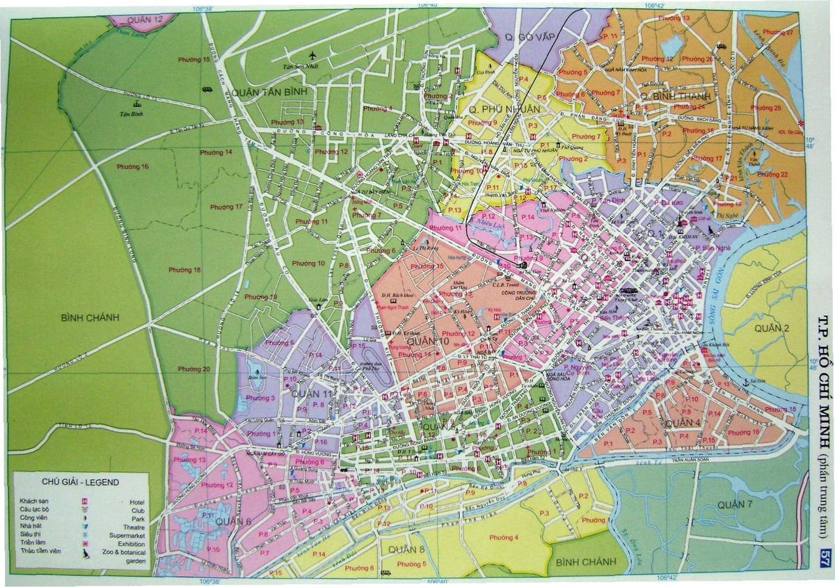 Mappa della città di ho chi minh strada