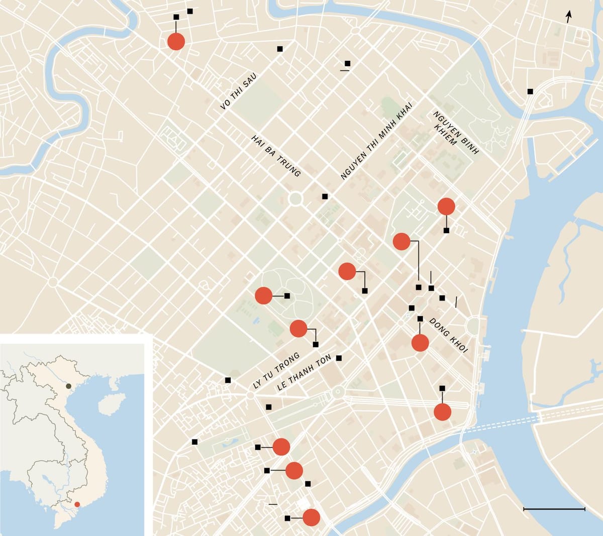 Mappa di le thanh ton street