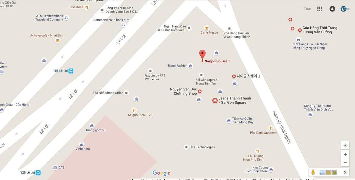 Mappa di saigon square