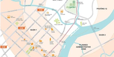Mappa di binh thanh district