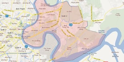 La mappa dei quartieri di ho chi minh city