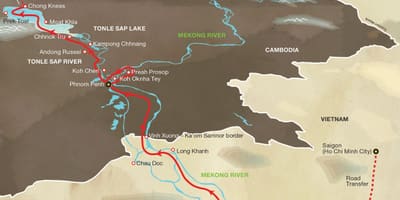 Mappa di fiume saigon 