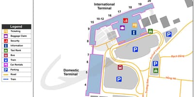 Ho chi minh città aeroporto mappa