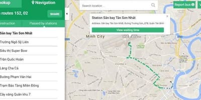 Mappa della città di ho chi minh bus 152 percorso