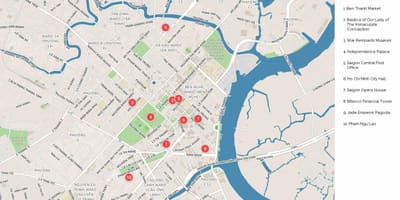 Ho chi minh attrazioni turistiche mappa