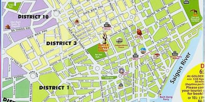 Mappa della città di ho chi minh city center