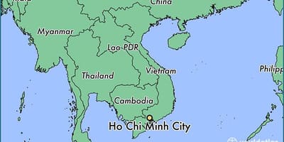 Mappa della città di ho chi minh city mondo