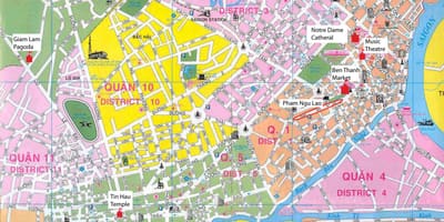 Saigon distretto mappa