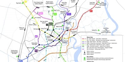 Ho chi minh city mappa della metropolitana