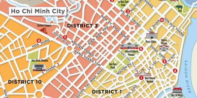 Mappa di distretto 1 saigon