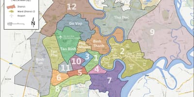 Mappa della città di Saigon