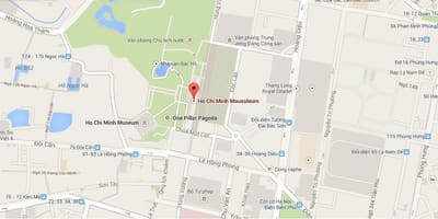 Mappa del mausoleo di ho chi minh 